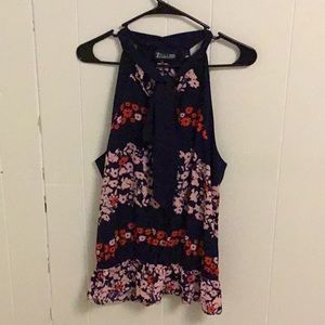 Cute flower short sleeve top